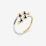 mixed metal 4-bead adjustable anxiety ring (316L)