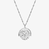 silver constellation spinning necklace