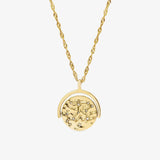gold constellation spinning necklace