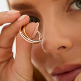 trio gliding fidget ring