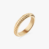 gold spinning pleated ring
