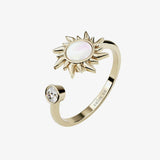 gold adjustable sunshine anxiety ring