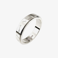 silver constellation crystal anxiety ring