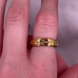 gold constellation crystal anxiety ring