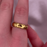 gold minimal pattern anxiety ring