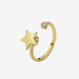 gold spinning star adjustable anxiety ring