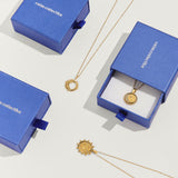 gold constellation spinning necklace