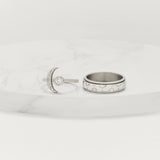 silver sun crystal anxiety ring