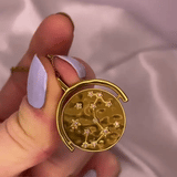 gold constellation spinning necklace