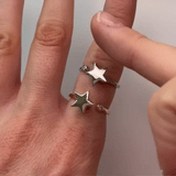 gold spinning star adjustable anxiety ring