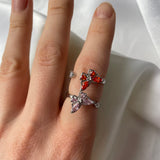 orange butterfly spinning anxiety ring
