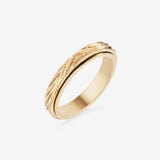 gold spinning molten ring