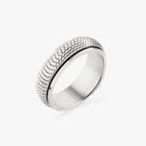 silver spinning woven ring