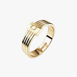 gold initial engraved band anxiety ring