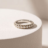 silver spinning bezel ring