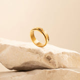 gold sun crystal anxiety ring