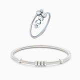silver 4-bead calming set
