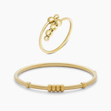 gold 4-bead calming set