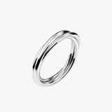 silver trio gliding fidget ring