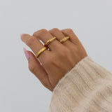 gold spinning bamboo ring