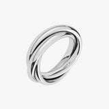 silver bold trio gliding fidget ring