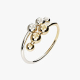 mixed metal 4-bead adjustable anxiety ring (316L)