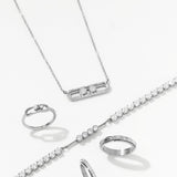 2-bead hammered necklace - silver