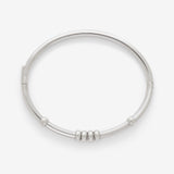 essentials 4-bead bangle - silver
