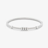 essentials 4-bead bangle - silver