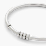 essentials 4-bead bangle - silver