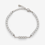 4-bead tennis bracelet - silver