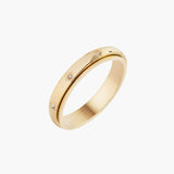 gold spinning star eternity band ring