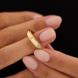 gold trio fidget ring stack