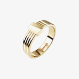 gold initial engraved band anxiety ring