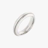 silver spinning band ring