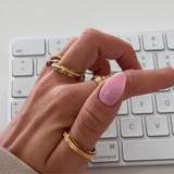 silver spinning woven ring