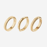 gold stacking essentials ring set