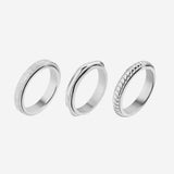silver stacking essentials ring set