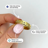 gold constellation crystal anxiety ring