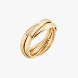 gold bold trio gliding fidget ring