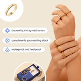 gold spinning star eternity band ring