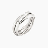 silver bold trio gliding fidget ring