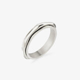 silver spinning bamboo ring
