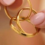 silver bold trio gliding fidget ring