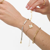 spinning 4-leaf clover bracelet - gold [PRE-ORDER]