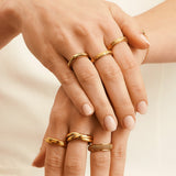 gold spinning bamboo ring