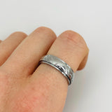 silver sun crystal anxiety ring