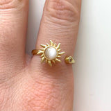 gold adjustable sunshine anxiety ring