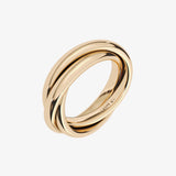 gold bold trio gliding fidget ring