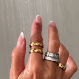 gold night sky anxiety ring